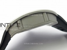 RM001 Satin-polished steel Real PR YSF Skeleton Dial on black Rubber Strap Asian Tourbillon
