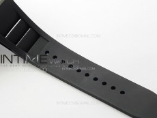 RM001 Satin-polished steel Real PR YSF Skeleton Dial on black Rubber Strap Asian Tourbillon