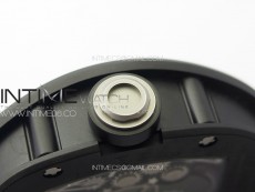 RM001 Real PR DLC YSF Skeleton Dial on black Rubber Strap Asian Tourbillon