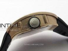 RM001 Real PR RG YSF Skeleton Dial on black Rubber Strap Asian Tourbillon