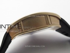 RM001 Real PR RG YSF Skeleton Dial on black Rubber Strap Asian Tourbillon