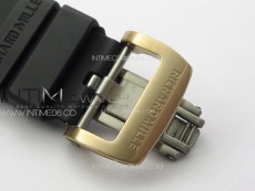 RM001 Real PR RG YSF Skeleton Dial on black Rubber Strap Asian Tourbillon