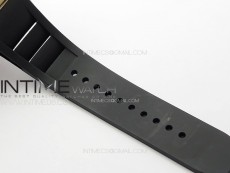 RM001 Real PR RG YSF Skeleton Dial on black Rubber Strap Asian Tourbillon