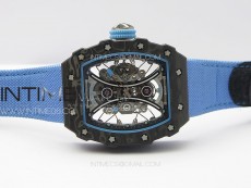 RM053-01 Real Forge Carbon YSF Best Edition Skeleton Dial on Blue Nylon Strap Asian Tourbillon