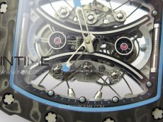 RM053-01 Real Forge Carbon YSF Best Edition Skeleton Dial on Blue Nylon Strap Asian Tourbillon