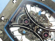 RM053-01 Real Forge Carbon YSF Best Edition Skeleton Dial on Blue Nylon Strap Asian Tourbillon