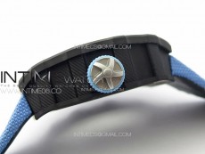 RM053-01 Real Forge Carbon YSF Best Edition Skeleton Dial on Blue Nylon Strap Asian Tourbillon