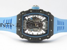 RM053-01 Real Forge Carbon YSF Best Edition Skeleton Dial on Blue Rubber Strap Asian Tourbillon