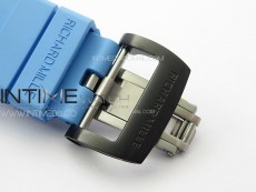 RM053-01 Real Forge Carbon YSF Best Edition Skeleton Dial on Blue Rubber Strap Asian Tourbillon