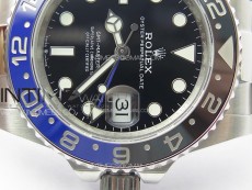 GMT-Master II 126710 Black/Blue Ceramic Bezel 904L SS GMF 1:1 Best Edition Black Dial on 904L Oyster Bracelet VR3285 V5