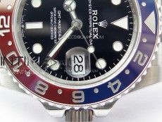GMT-Master II 126710 Red/Blue Ceramic Bezel 904L SS GMF 1:1 Best Edition Black Dial on 904L Jubilee Bracelet VR3285 V5