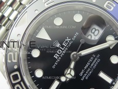 GMT-Master II 126710 Black/Blue Ceramic Bezel 904L SS GMF 1:1 Best Edition Black Dial on 904L Jubilee Bracelet VR3285 V5