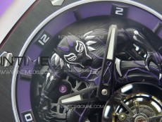 Royal Oak Concept 26620 Satin-polished Steel 1:1 Best Edition Skeleton Dial on Purple Rubber Strap A2965