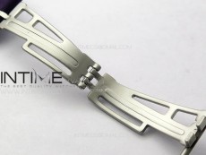 Royal Oak Concept 26620 Satin-polished Steel 1:1 Best Edition Skeleton Dial on Purple Rubber Strap A2965