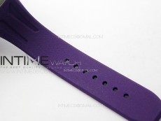 Royal Oak Concept 26620 Satin-polished Steel 1:1 Best Edition Skeleton Dial on Purple Rubber Strap A2965