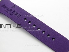 Royal Oak Concept 26620 Satin-polished Steel 1:1 Best Edition Skeleton Dial on Purple Rubber Strap A2965
