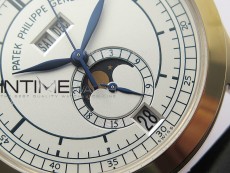Annual Calendar Moonphase 5396 RG ZF 1:1 Best Edition White/Blue Dial on Brown Leather Strap A324