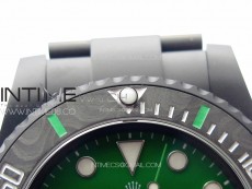 Submariner DIW Carbon Bezel VSF 1:1 Best Edition Green Dial on DLC Bracelet VS3135 (Free Rubber Straps)