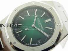 Royal Oak 39mm 16202 50th SS ZF 1:1 Best Edition Green Textured Dial on SS Bracelet A7121