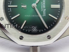 Royal Oak 39mm 16202 50th SS ZF 1:1 Best Edition Green Textured Dial on SS Bracelet A7121