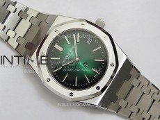Royal Oak 39mm 16202 50th SS ZF 1:1 Best Edition Green Textured Dial on SS Bracelet A7121