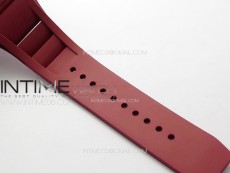 RM052 Skull Red Carbon Real Tourbillon YSF 1:1 Best Edition Skull Dial on Red Rubber Strap