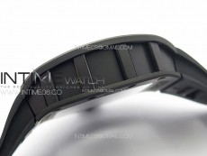 RM052 Skull Black Carbon Real Tourbillon YSF 1:1 Best Edition Skull Dial on Black Rubber Strap