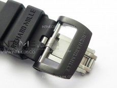 RM052 Skull Black Carbon Real Tourbillon YSF 1:1 Best Edition Skull Dial on Black Rubber Strap