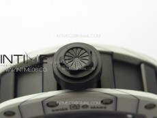 RM052 Skull White Carbon Real Tourbillon YSF 1:1 Best Edition Skull Dial on Black Rubber Strap