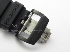 RM052 Skull White Carbon Real Tourbillon YSF 1:1 Best Edition Skull Dial on Black Rubber Strap