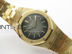 Royal Oak 39mm 16202 50th RG ZF 1:1 Best Edition Gray Textured Dial on SS Bracelet A7121