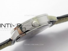 Calatrava 5057 Cortina Watch 50th Anniversary SS YSF 1:1 Best Edition Gray Dial on Black Leather Strap A240