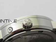 Calatrava 5057 Cortina Watch 50th Anniversary SS YSF 1:1 Best Edition Gray Dial on Black Leather Strap A240