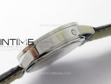 Calatrava 5057 Cortina Watch 50th Anniversary SS YSF 1:1 Best Edition Gray Dial on Black Leather Strap A240