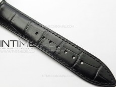 Calatrava 5057 Cortina Watch 50th Anniversary SS YSF 1:1 Best Edition Gray Dial on Black Leather Strap A240