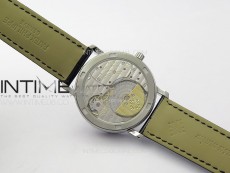 Calatrava 5057 Cortina Watch 50th Anniversary SS YSF 1:1 Best Edition Gray Dial on Black Leather Strap A240