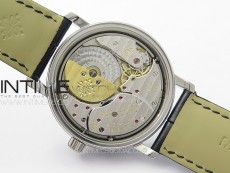 Calatrava 5057 Cortina Watch 50th Anniversary SS YSF 1:1 Best Edition Gray Dial on Black Leather Strap A240