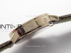 Calatrava 5057 Cortina Watch 50th Anniversary RG YSF 1:1 Best Edition White Dial on Black Leather Strap A240