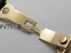 Calatrava 5057 Cortina Watch 50th Anniversary RG YSF 1:1 Best Edition White Dial on Black Leather Strap A240