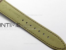 Calatrava 5057 Cortina Watch 50th Anniversary RG YSF 1:1 Best Edition White Dial on Black Leather Strap A240