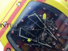 RM027-03 Real Tourbillon YSF Best Edition Orange/Red Carbon Skeleton Dial on Orange Nylon Strap