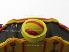 RM027-03 Real Tourbillon YSF Best Edition Orange/Red Carbon Skeleton Dial on Orange Nylon Strap