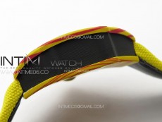 RM027-03 Real Tourbillon YSF Best Edition Orange/Red Carbon Skeleton Dial on Orange Nylon Strap