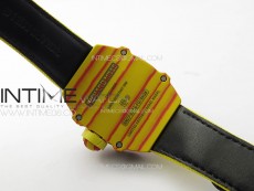 RM027-03 Real Tourbillon YSF Best Edition Orange/Red Carbon Skeleton Dial on Orange Nylon Strap