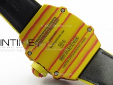 RM027-03 Real Tourbillon YSF Best Edition Orange/Red Carbon Skeleton Dial on Orange Nylon Strap