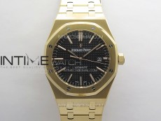 Royal Oak 41mm 15400 RG APSF 1:1 Best Edition Black Textured Dial on RG Bracelet A3120 Super Clone V3