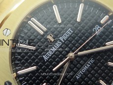 Royal Oak 41mm 15400 RG APSF 1:1 Best Edition Black Textured Dial on RG Bracelet A3120 Super Clone V3