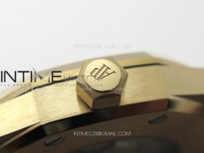 Royal Oak 41mm 15400 RG APSF 1:1 Best Edition Black Textured Dial on RG Bracelet A3120 Super Clone V3