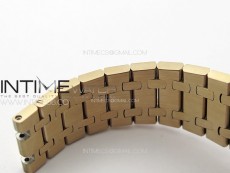 Royal Oak 41mm 15400 RG APSF 1:1 Best Edition Black Textured Dial on RG Bracelet A3120 Super Clone V3