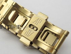 Royal Oak 41mm 15400 RG APSF 1:1 Best Edition Black Textured Dial on RG Bracelet A3120 Super Clone V3